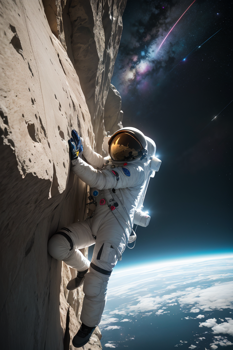 400118-2216330305-(Close-up of astronaut climbing a rocky cliff in a spacesuit), fully space suited, astronaut lost in liminal space, dusty space.png